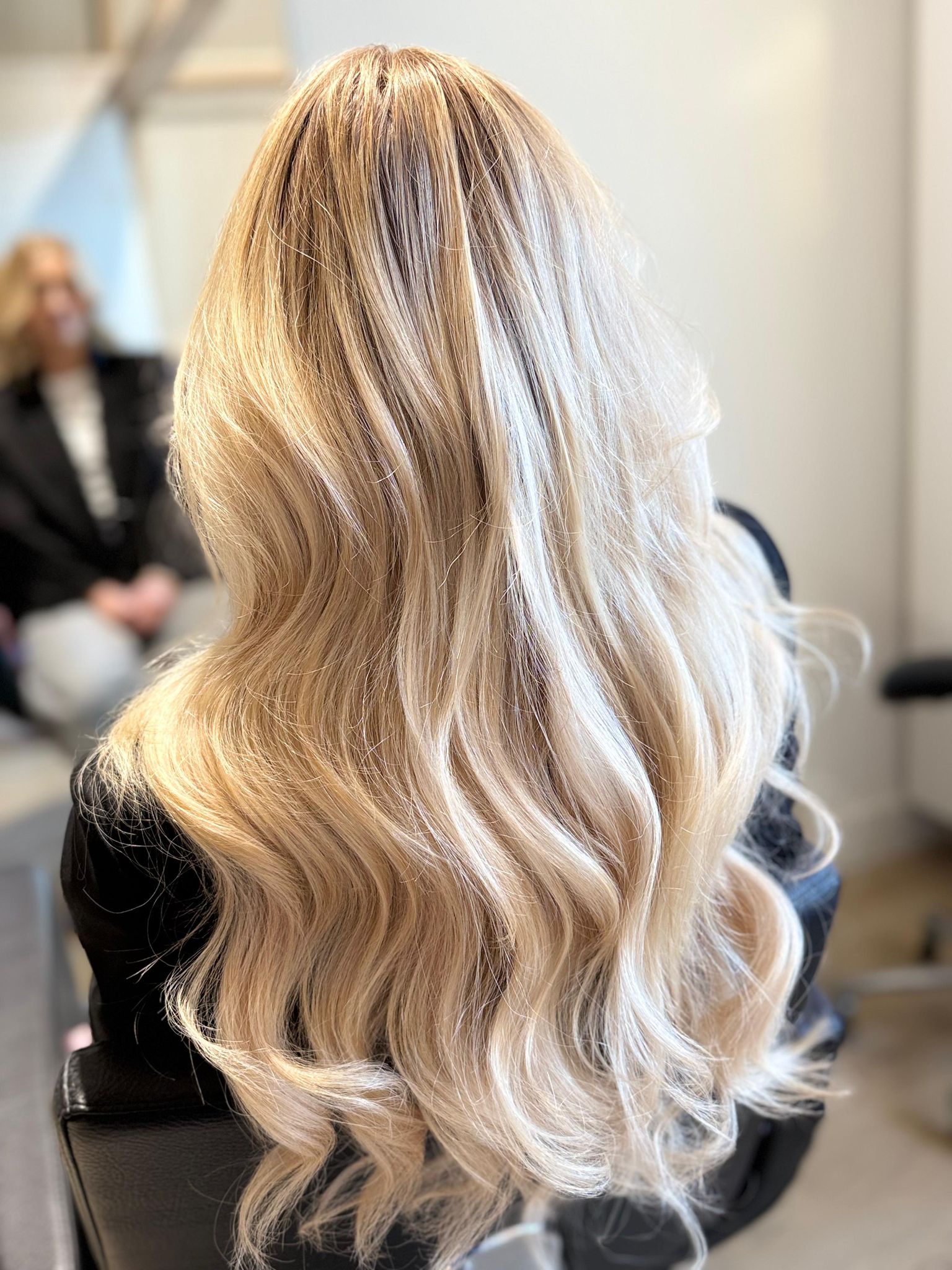 Platinum blond lang haar